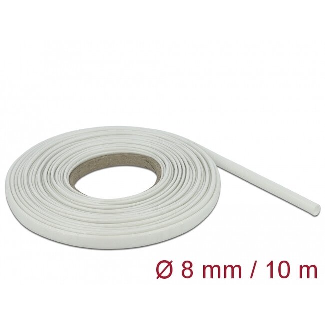 Delock Fiberglass Sleeving 10 m x 8 mm white