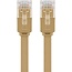 Goobay CAT 6 Flat Patch Cable, U/UTP, light brown 3 m