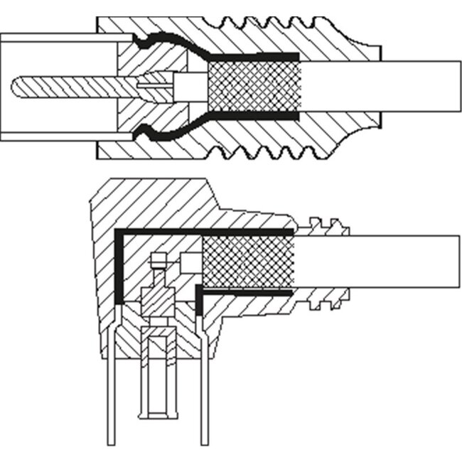 Goobay Angled Antenna Cable (80 dB), Double Shielded 1.5 m