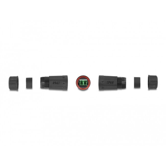 Delock Optical Fiber Cable Connector LC Duplex female to LC Duplex female APC waterproof