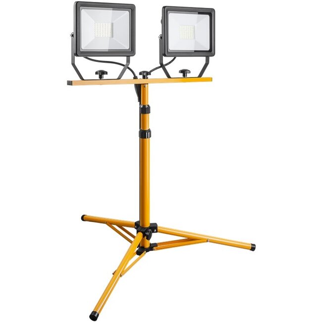 Goobay LED Work Light with Telescopic Tripod, 2x 50 W