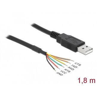 DeLOCK Delock USB 2.0 to Serial TTL Converter with 6 open wires 1.8 m (5 V)