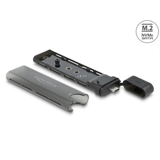 DeLOCK Delock External USB Type-C™ Combo Enclosure for M.2 NVMe PCIe or SATA SSD - tool free