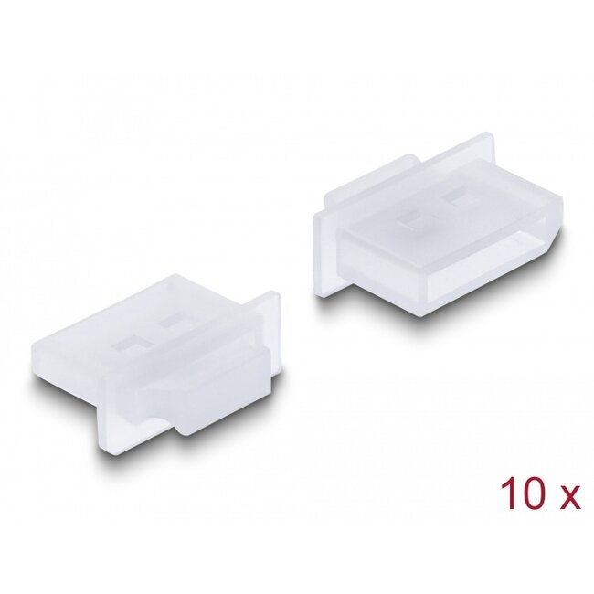 Delock Dust Cover for DisplayPort female with grip 10 pieces transparent
