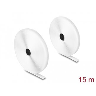 DeLOCK Delock Heavy-duty Hook-and-Loop tape L 15 m x W 20 mm white