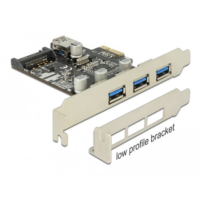 Delock PCI Express x1 Card to 3 x external + 1 x internal USB 5 Gbps Type-A female