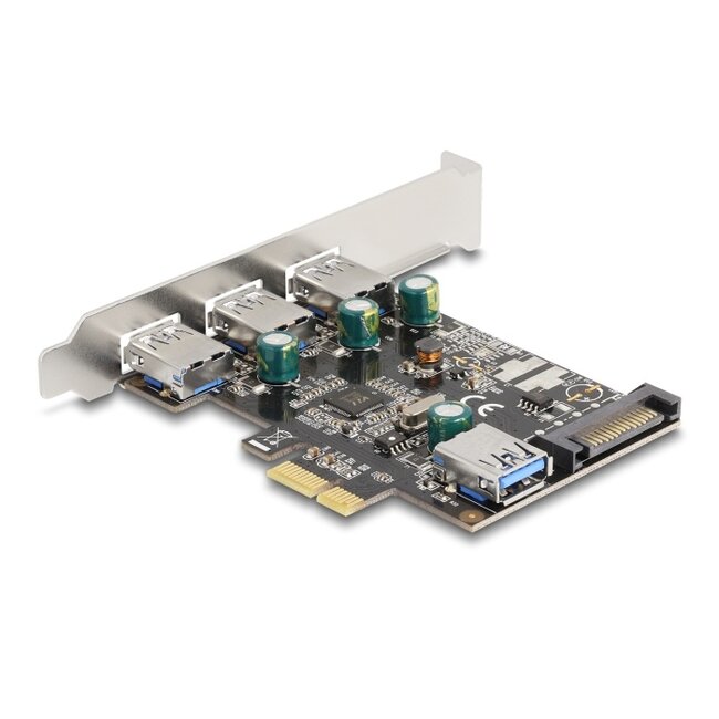 Delock PCI Express x1 Card to 3 x external + 1 x internal USB 5 Gbps Type-A female