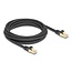 Delock RJ45 Network Cable with braided jacket Cat.6A S/FTP plug to plug 3 m black