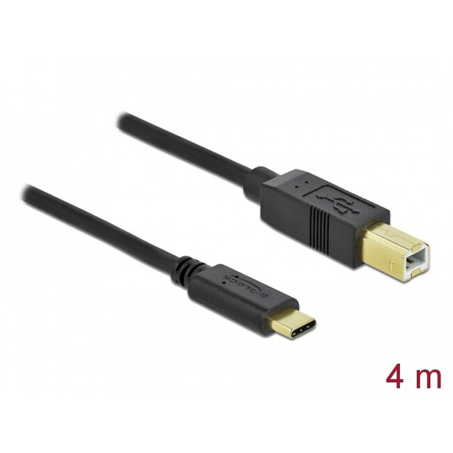 Delock USB 2.0 cable Type-C to Type-B 4 m