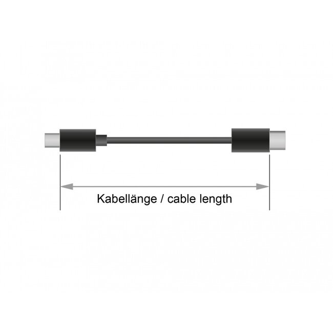 Delock USB 2.0 cable Type-C to Type-B 4 m