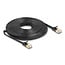 Delock RJ45 Network Cable Cat.6A plug to plug with robust latch and Cat.7 raw flat cable U/FTP 10 m black
