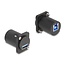 Delock D-Type Module USB 5 Gbps Type-A female to Type-B female with screws black