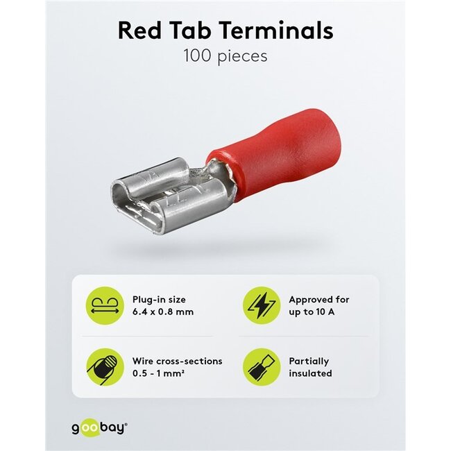 Goobay Female Tab Terminal, red