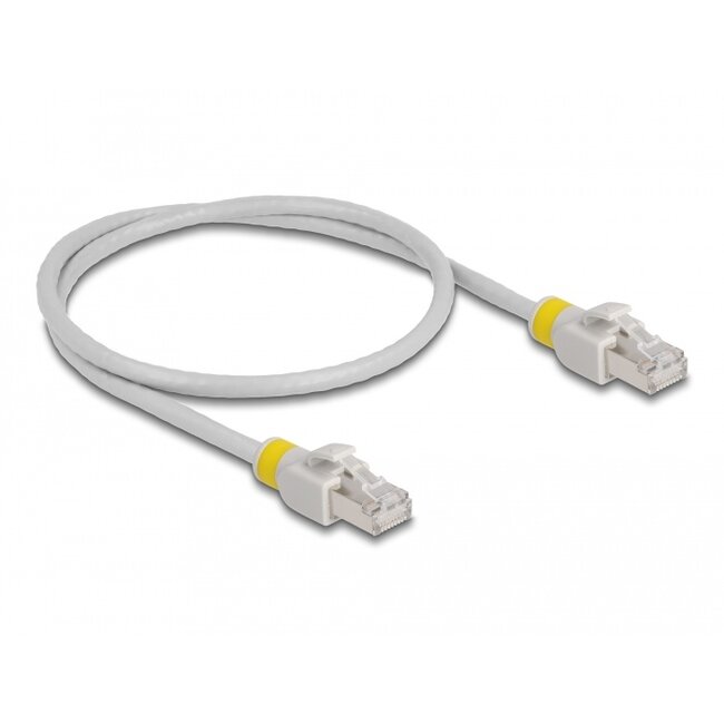 Delock Network cable RJ45 Cat.6A S/FTP with colored clips 0.5 m