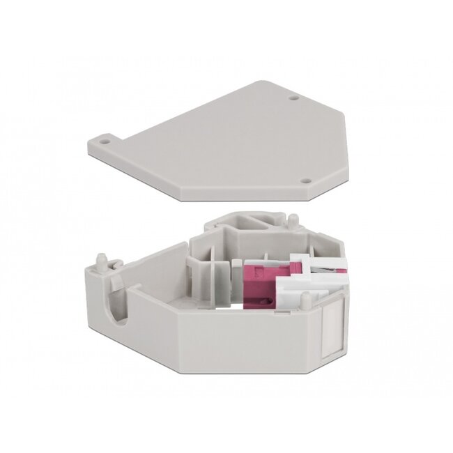 Delock DIN rail Adapter with Keystone SC Simplex female to SC Simplex female violet