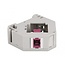 Delock DIN rail Adapter with Keystone SC Simplex female to SC Simplex female violet