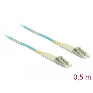 DeLOCK Delock Cable Optical Fibre LC to LC Multi-mode OM3 0.5 m