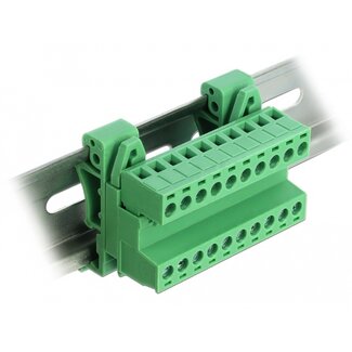 DeLOCK Delock Terminal Block Set for DIN Rail 10 pin with pitch 5.08 mm angled