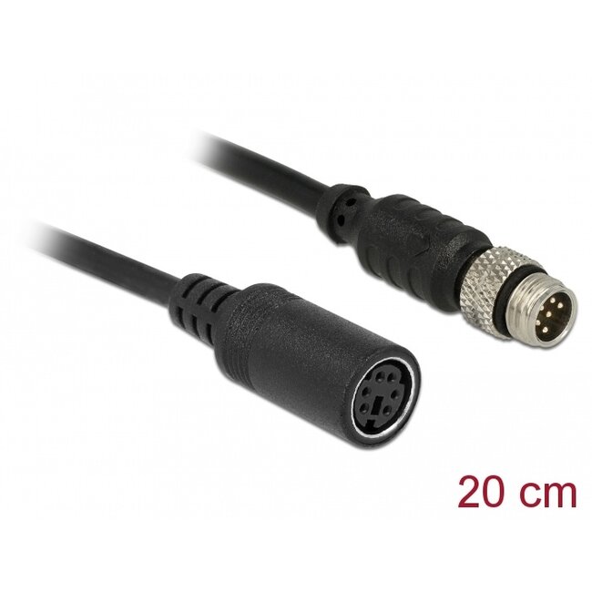 Navilock Connection Cable M8 6 pin male waterproof > MD6 female RS-232 0.2 m