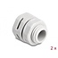 Delock Ventilation Plug M12 grey 2 pcs