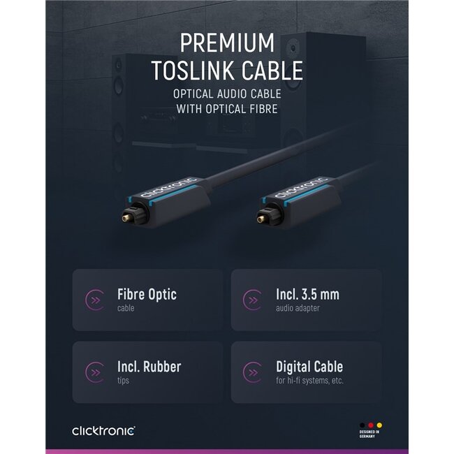 Clicktronic Toslink Cable 0.5 m