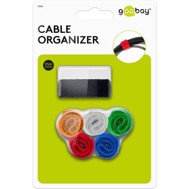 Goobay Cable Management Set with Hook-and-Loop Fastener