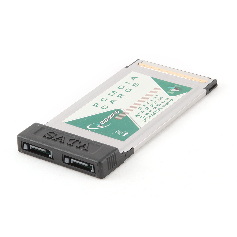 PCMCIA insteekkaart voor 2 extra SATA-poorten