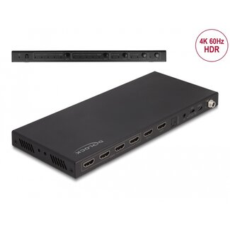 DeLOCK Delock HDMI Matrix Switch 4 x HDMI in to 2 x HDMI out 4K 60 Hz with Audio Extractor