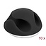 Delock Cable Holder Mini with 2 feed-throughs self-adhesive Set 10 pieces black