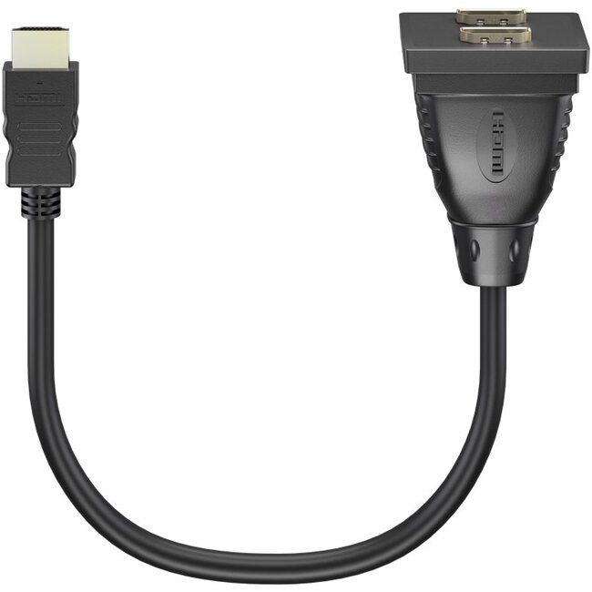 Goobay HDMI™ cable adapter, gold-plated 0.1 m