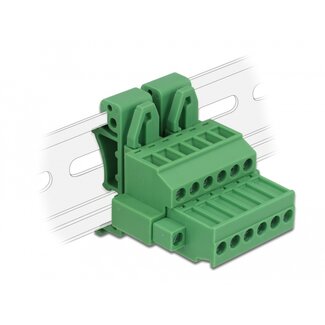DeLOCK Delock Terminal block set for DIN rail 6 pin with screw lock