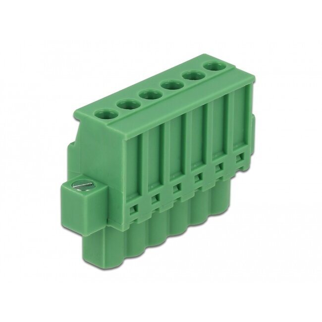 Delock Terminal block set for DIN rail 6 pin with screw lock
