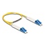 Delock Optical Fiber Cable LC Duplex to LC Duplex singlemode OS2 angled 0.5 m