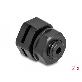DeLOCK Delock Ventilation Plug M6 black 2 pcs