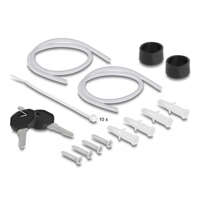 Delock Fiber Optic Distribution Box for indoor and outdoor IP55 waterproof lockable 6 port grey