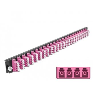 DeLOCK Delock 19″ Splice Box Front Panel 24 port LC Quad violet