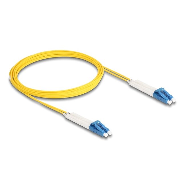 Delock Optical Fiber Cable LC Duplex to LC Duplex singlemode OS2 angled 3 m