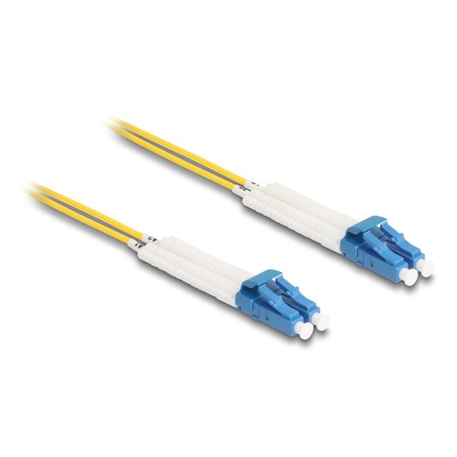 Delock Optical Fiber Cable LC Duplex to LC Duplex singlemode OS2 angled 3 m