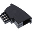 InLine® TAE-F adapter, TAE-F stekker naar RJ11 socket, voor Siemens, Telekom, Hagenuk, enz.
