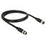 Delock M8 sensor / actuator extension cable 6 Pin Male to 6 Pin Female waterproof 1 m
