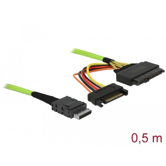 Delock Cable OCuLink PCIe SFF-8611 to U.2 SFF-8639 0.5 m