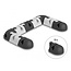 Delock Cable holder self-adhesive modular set 9 pieces black / grey