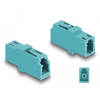 DeLOCK Delock Optical Fiber Coupler LC Simplex female to LC Simplex female OM3 aqua