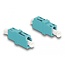 Delock Optical Fiber Coupler LC Simplex female to LC Simplex female OM3 aqua