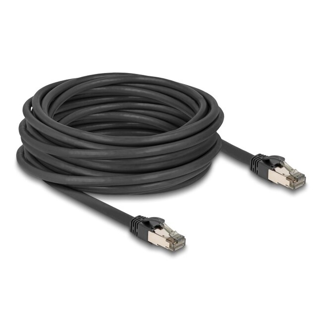 Delock RJ45 Network Cable Cat.6A U/FTP ultra flexible with inner metal jacket 10 m black
