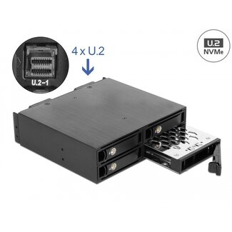 DeLOCK Delock 5.25″ Mobile Rack for 4 x 2.5″ U.2 NVMe SSD with lockable Trays
