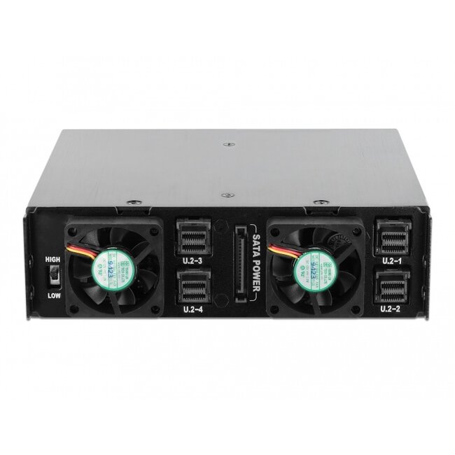 Delock 5.25″ Mobile Rack for 4 x 2.5″ U.2 NVMe SSD with lockable Trays