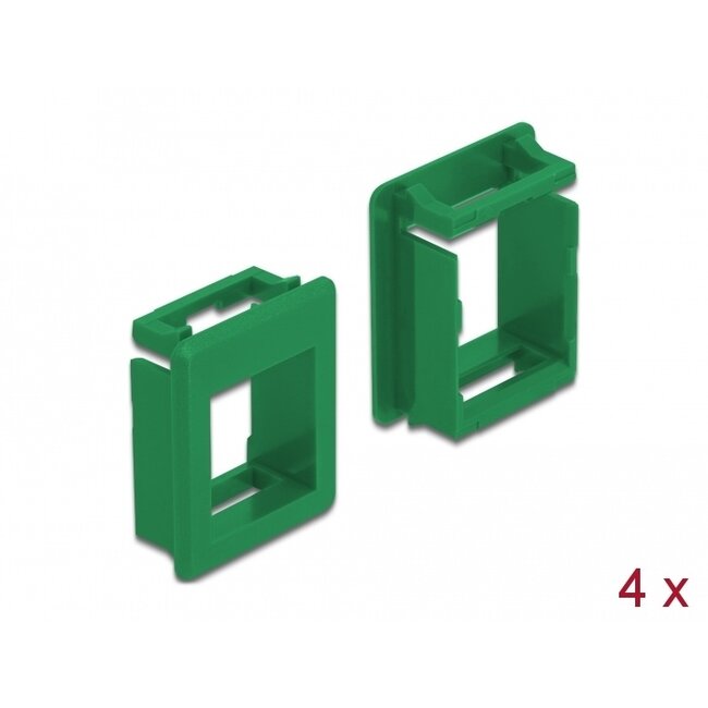 Delock Keystone Holder for cases 4 pieces green