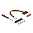 Delock M.2 Key A+E to PCIe x4 NVMe Adapter angled with 20 cm cable