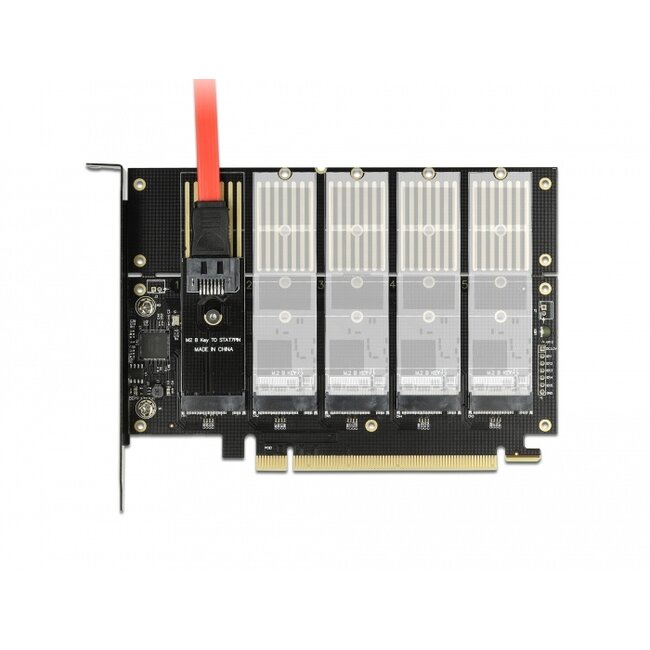 Delock PCI Express x16 Card to 5 x internal M.2 Key B / SATA